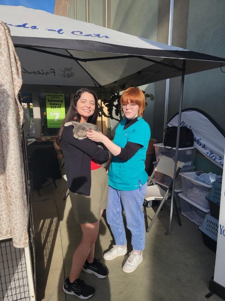 Friends of Cats outreach table at a waterfront community event