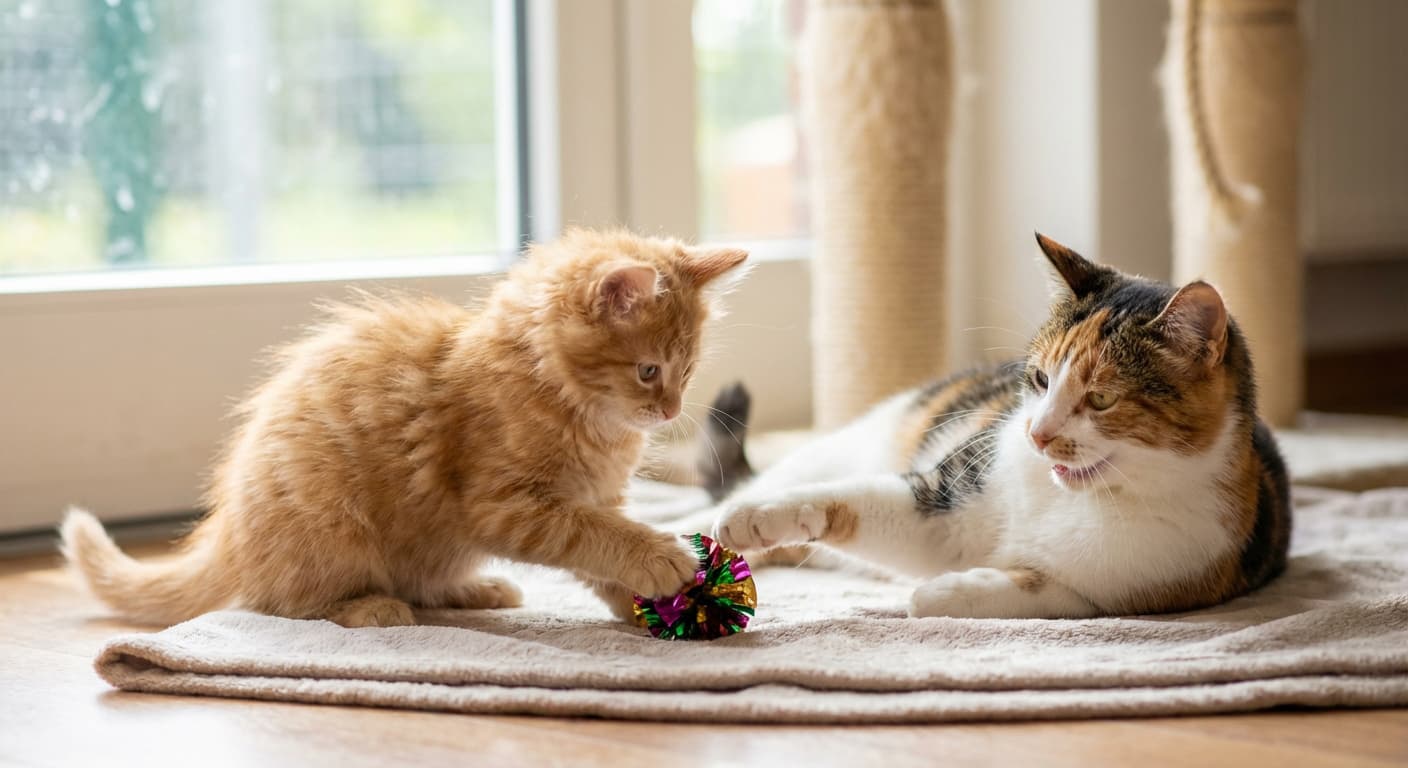 A rescue animal at the Friends of Cats shelter