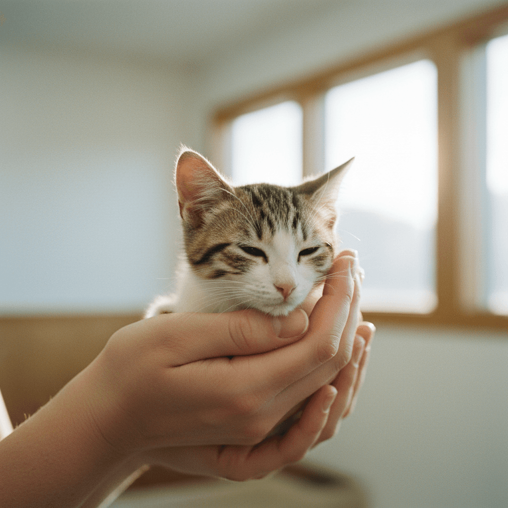 Danny receiving specialized medical care at Friends of Cats